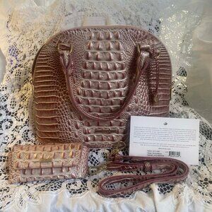 Brahmin NWT Georgina Pink Icing PLUS BONUS Elora Pink Icing Glasses Case